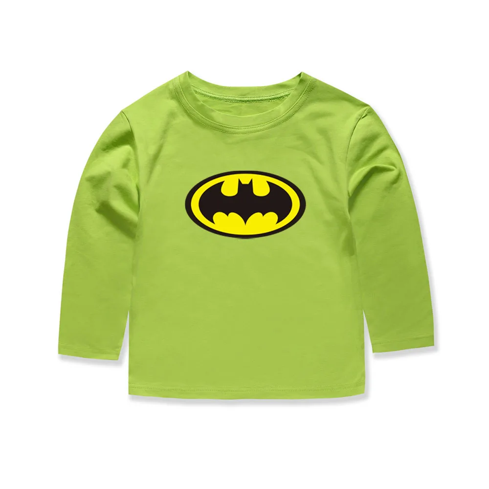 SMHONG/Детская футболка с Бэтменом футболка с длинными рукавами для девочек и мальчиков, 12 цветов, детские футболки с героями мультфильмов для От 2 до 12 лет - Цвет: L-TI5