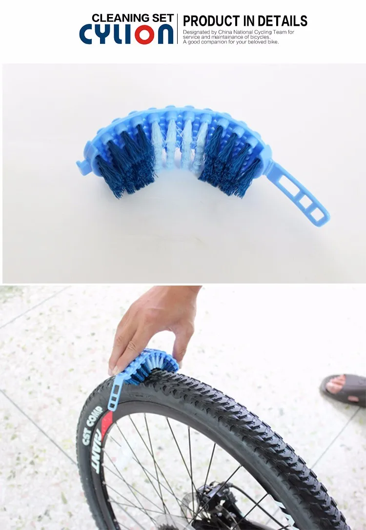 Flash Deal Portable Professional CYLION Bicycle Chain Cleaner Cycling Tyre Flywheel Brush Cleaner Bicicleta Bike Scrubber Cleaning Machine 2