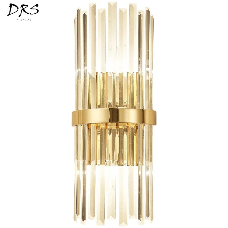  American Luxury Crystal Wall Lamp Modern Simple Living Room Bedroom Bedside Lamp Decor Home Wall Sc - 33000007345