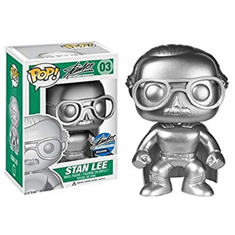 

Funko POP Superhero Stan Lee Platinum Silver Edition Exclusive Vinyl Action Figure Doll Collection Model Toys For Birthday Gifts