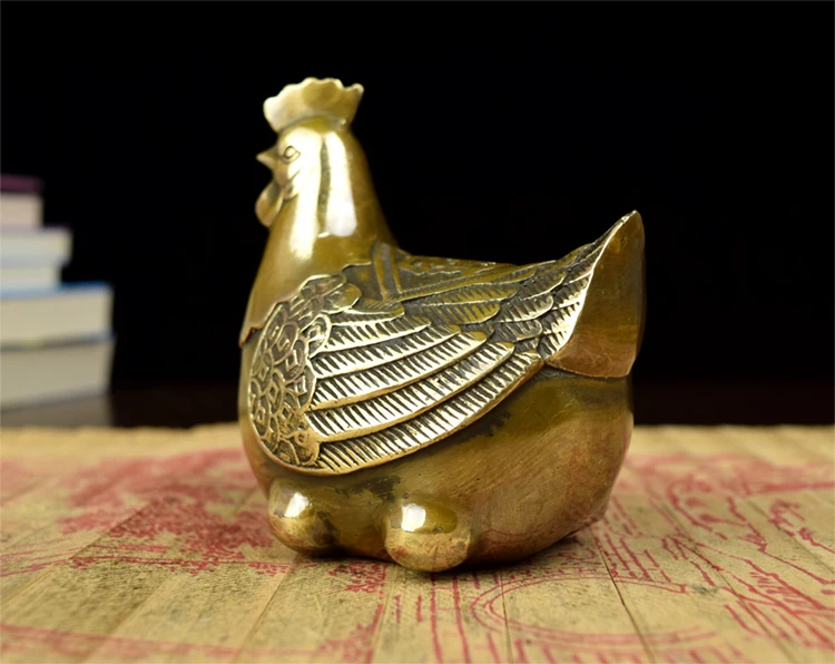 SHUN brass copper chicken Decoration Small hen Lucky Daji Big profit