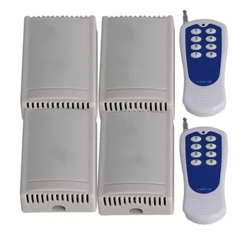 

433MHz Light Remote Switch 2CH 2 Transmitter(Blue 8key) 220V 4Receiver