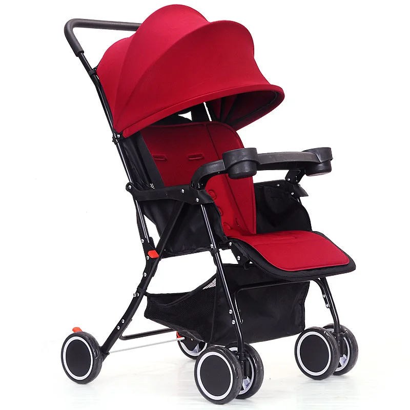 3.8Kg Lightweight Baby Stroller Foldable Portable Four wheel Stroller