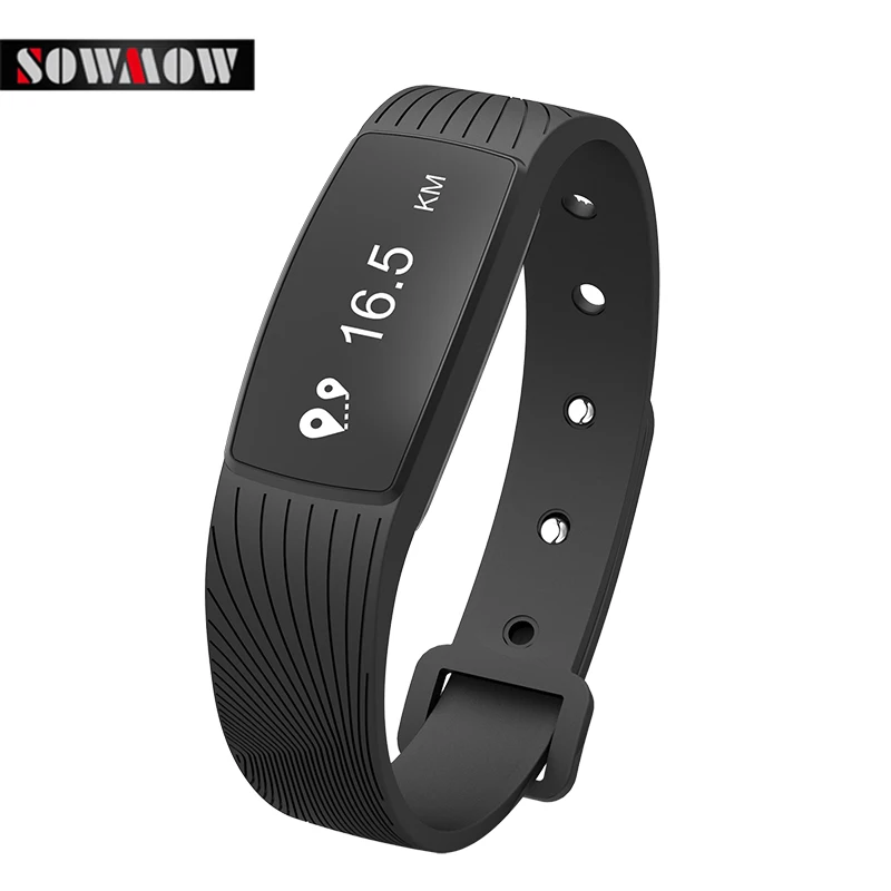 Sowmow Водонепроницаемый Smart Band d08a шагомер Фитнес Tracker устройств браслет сердечного
