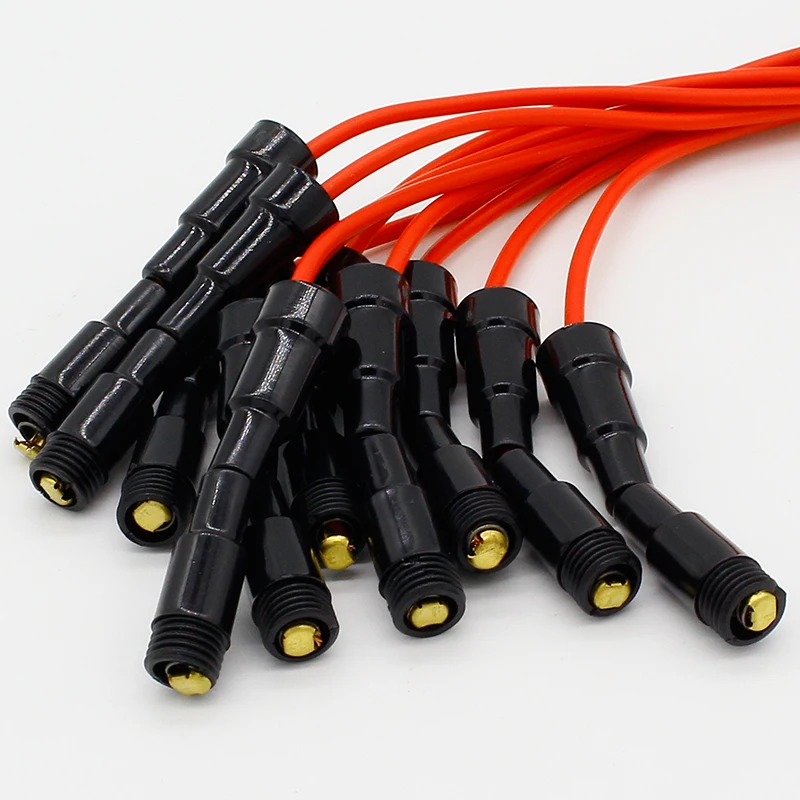 10pcs 5*20mm Glass fuse holder Screw Type 22 AWG Wire Cable 250V Glass fuse ZJHN