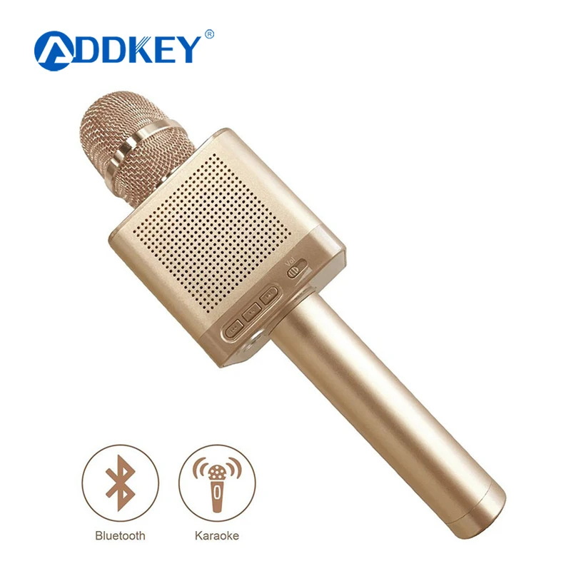 

Original MicGeek Q10S Wireless Bluetooth Magic Karaoke Microphone With 4 Speakers MIC Black Carring Case Fun Voice Change