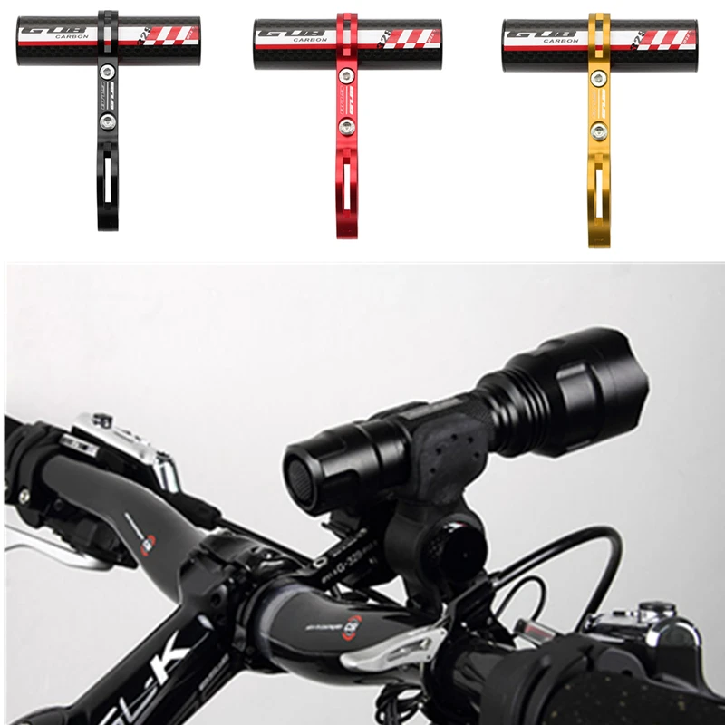 

1pcs Carbon Fiber Bike Bicycle HandleBar Extender Mount Lamp Bracket CNC Lightweight MTB Flashlight Extension Holder G329