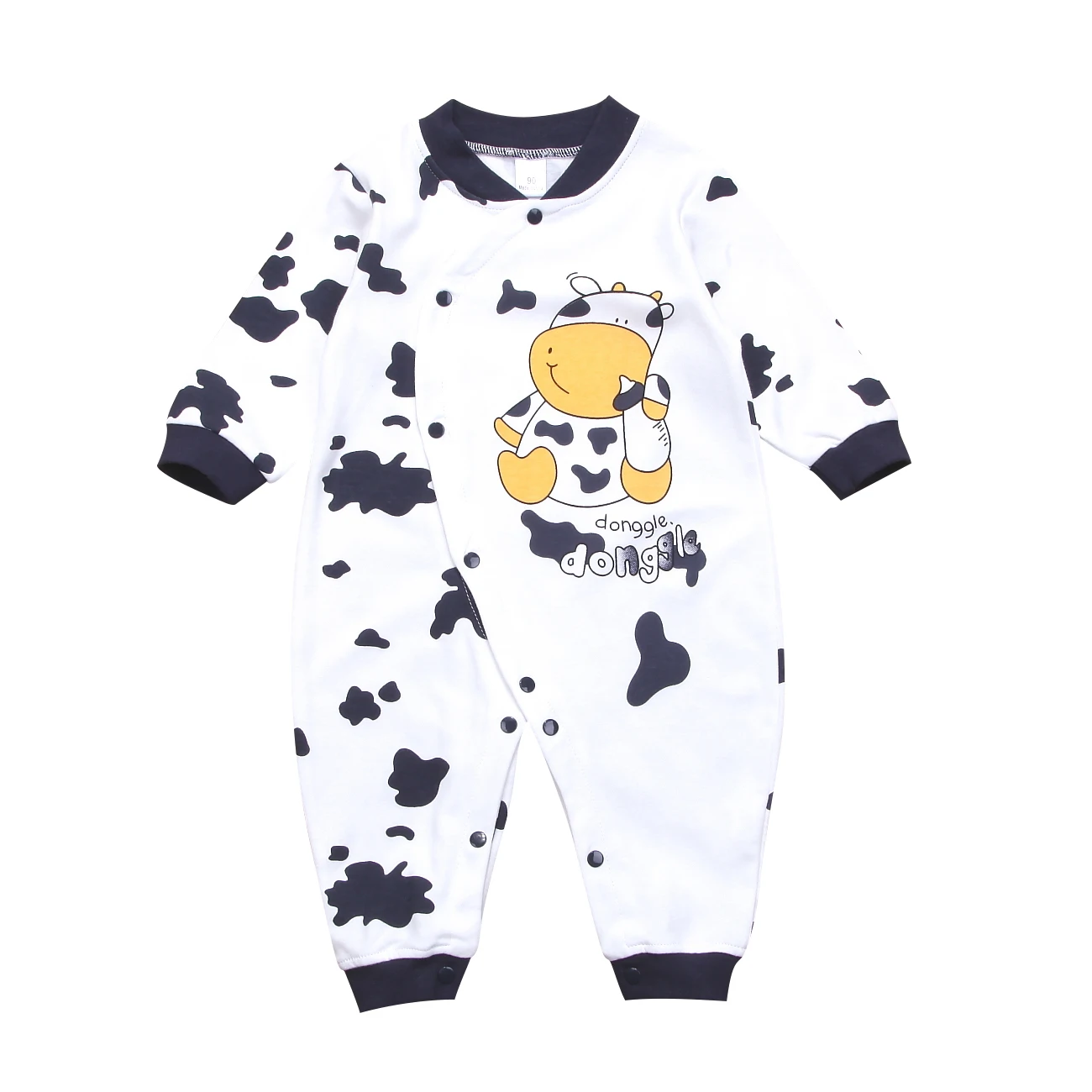 1Pcs Cute Cow Spring Autumn Newborn Girl Boy Long Sleeve Jumpsuit Baby Clothes Infant Boys Romper | Детская одежда и обувь