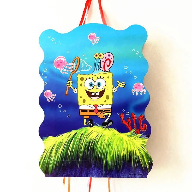 1 Ensemble Lot Bob L Eponge Pinata Enfants Fete D Anniversaire Faveurs Jeu Amusant Jouer Bob L Eponge Pliant Pinata Joyeux Anniversaire Fete Fournitures Aliexpress