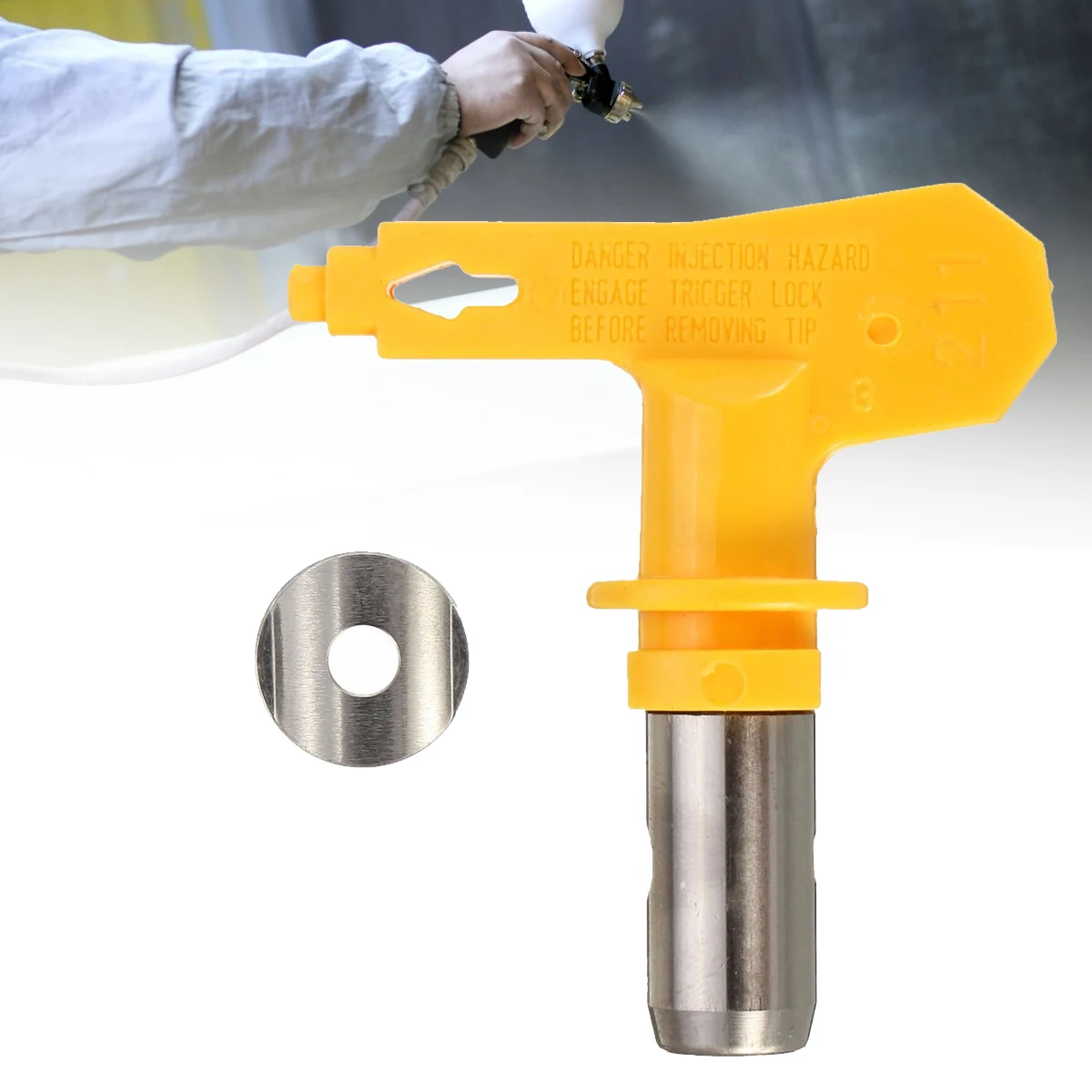 5pcs Yellow 2 series 213/215/217/221/211 Airless spray Tip sprayer nozzles For Airless Spray