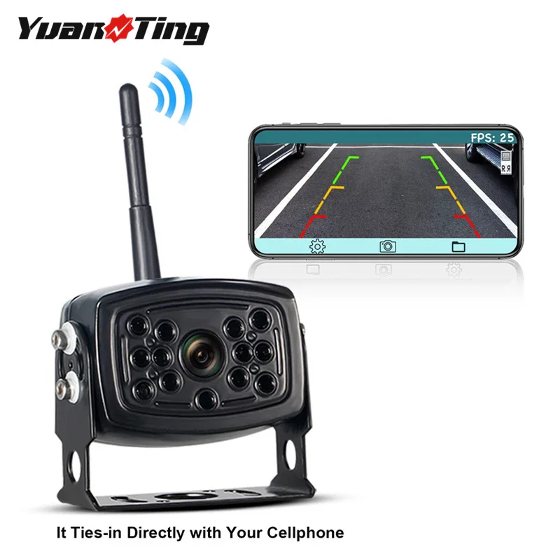 

YuanTing Truck Van Car Rear View Camera WiFi Wireless Reverse HD Night Vision Backup Camera For Iphone IOS Android Device