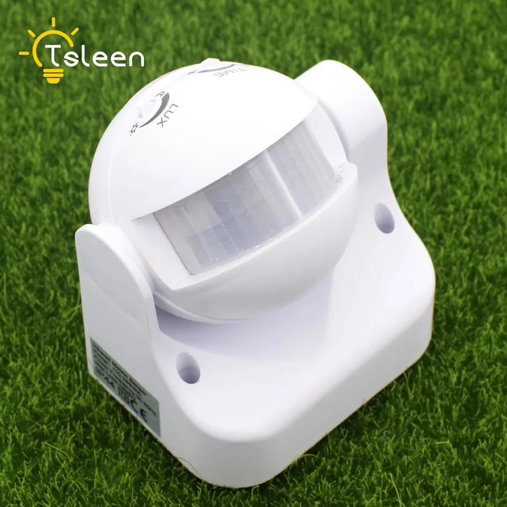 

AC 110V-240V White Motion Sensor Light Switch Outdoor IP44 Energy-Saving 180 Degree Movetion Sensor Switch PIR Infrared Detector