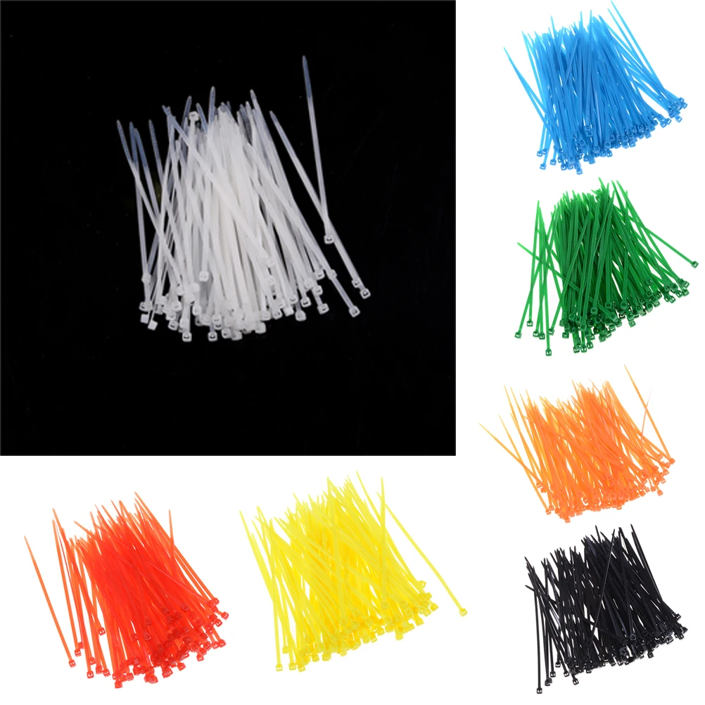 100Pcs Plastic Nylon Cable Ties,Wire Zip Tie Wholesale Colorful Factory
