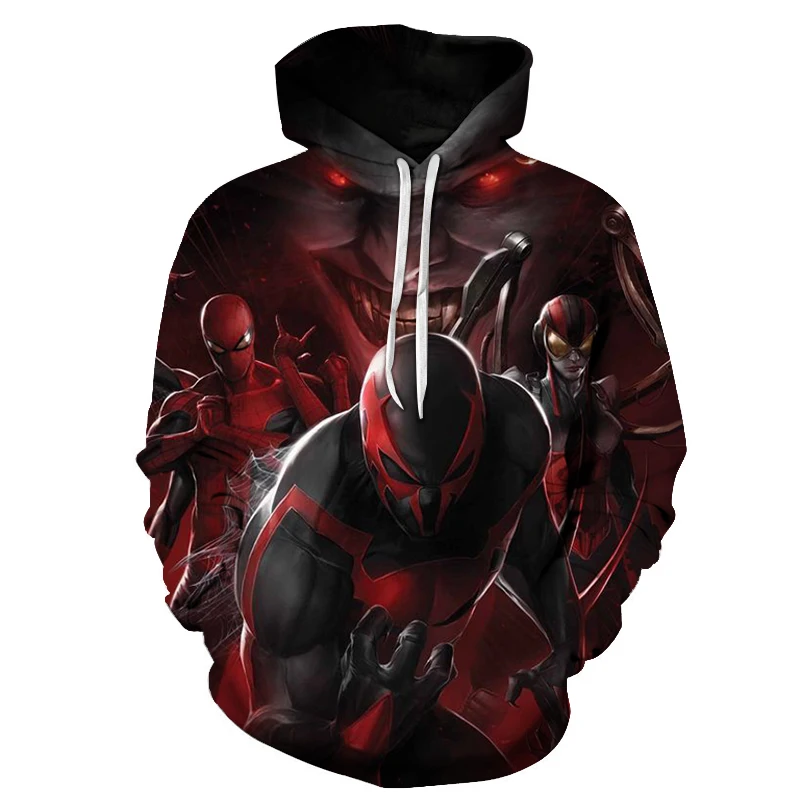 New Anime Spiderman Sweatshirt Fashion Men Women Long Sleeve Streetwear Hoodie DC Comics 3D Print H
