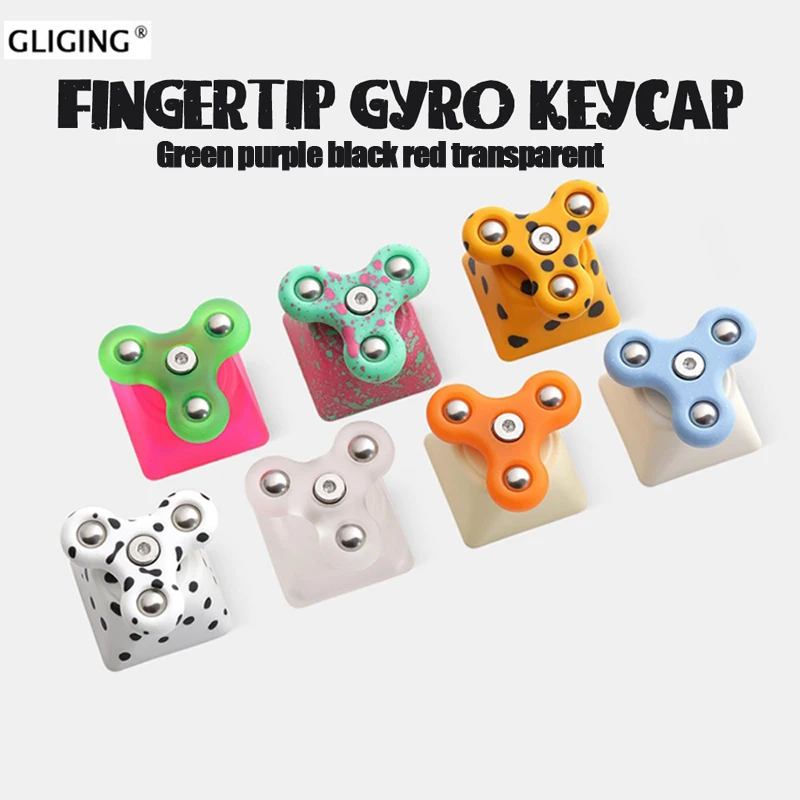 

Decompression gyro key cap handmade personality fingertips multicolor Keyboard keycaps