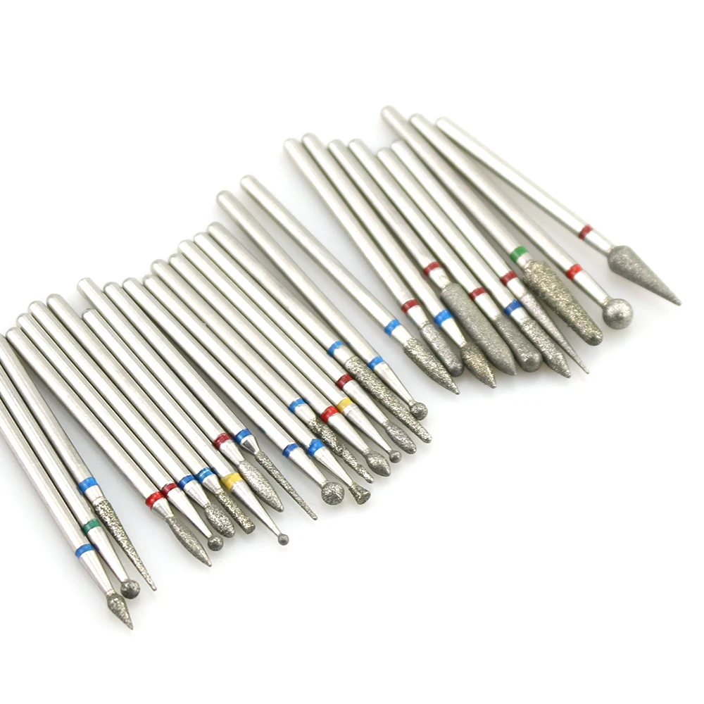 28 типа Алмазная дрель для ногтей, толкатель для кутикулы, электрическая машина, пилки для ногтей, фрезы, шлифовальная машина, инструменты для маникюра