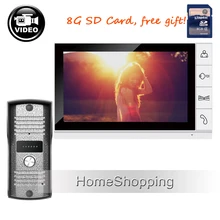 ENVÍO LIBRE Inicio Nuevo 9 “Monitor de Color Video de La Puerta teléfono Sistema de Intercomunicación Record + Visión Nocturna Cámara Al Aire Libre + 8G SD EN STOCK