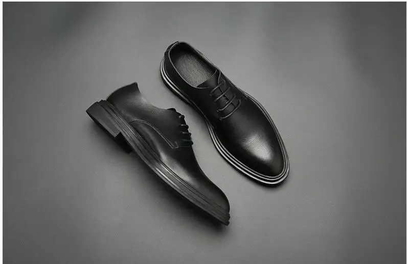 Брендовые новые модные кожаные модельные Свадебные деловые туфли с острым носком; мужские туфли на плоской подошве со шнуровкой; sdc67