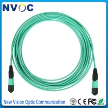 12 ядер многомодовый MPO папа к MPO папа патч-корд, OM4, 1 метр, тип B, цвет Аква, 3,0 мм Мини Круглый LSZH кабель MPO багажник