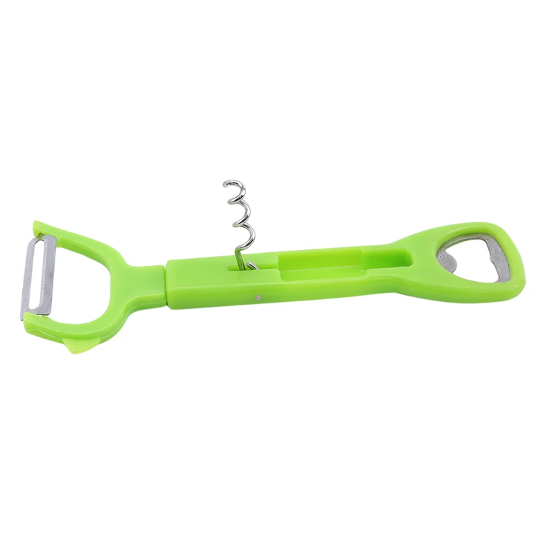 Multifunction 3 In 1 Corkscrew Knife Vegetable Fruit Peeler Foldable Stainless Steel Kitchen Gadgets Beer Bottle Opener | Дом и сад