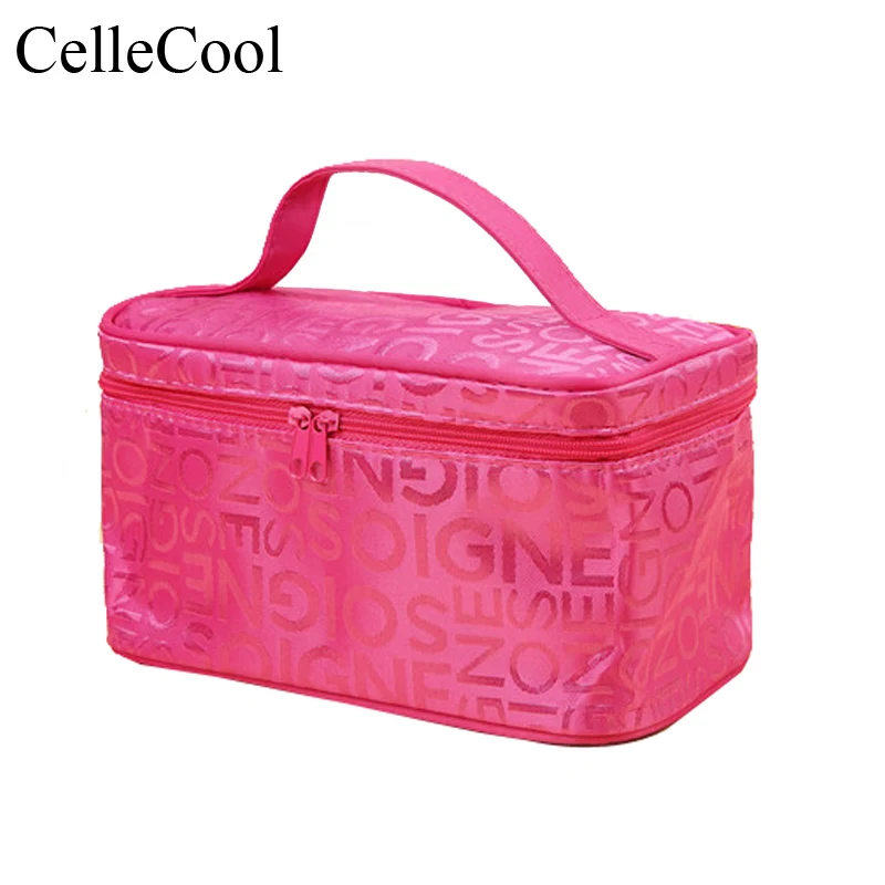 

Toiletry Organizer Solid High Capacity Bags Girls Fashion Makeup bag Women Square Travel Handbag