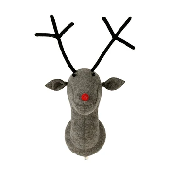 

Cute Stuffed Deer Head Animal Wall Hanging Decoration Kid's Room Wall Decoration Cute Plush Toys