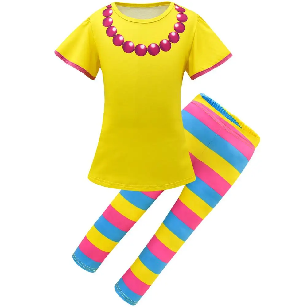 Г. Нарядное платье Нэнси для девочек новые летние детские праздничные платья маскарадный костюм футболка и брюки маска с крыльями, одежда - Цвет: Tshirt and pants