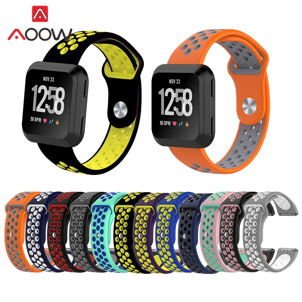 

Soft TPU Watchband for Fitbit Versa Breathable Holes Quick Release Rubber Sport Replacement Watch Band Strap for Fitbit Versa