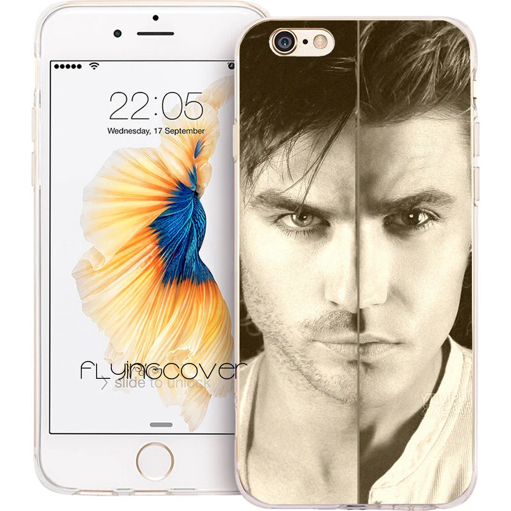 Coque Vampire Diaries Damon Capa Soft TPU Silicone Phone Cover For 