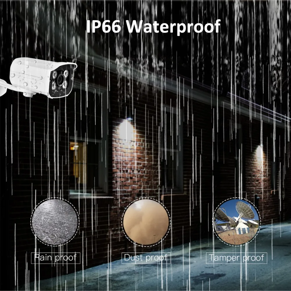  AZISHN H.265 IP Camera 5MP/3MP/2MP Metal IP66 Waterproof Outdoor CCTV Camera Night Vision Security  - 32986691305