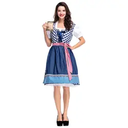Вечерние комплект Для женщин баварского пива Октоберфест костюм Женская одежда карнавальные вечернее изящное платье косплей одежда для