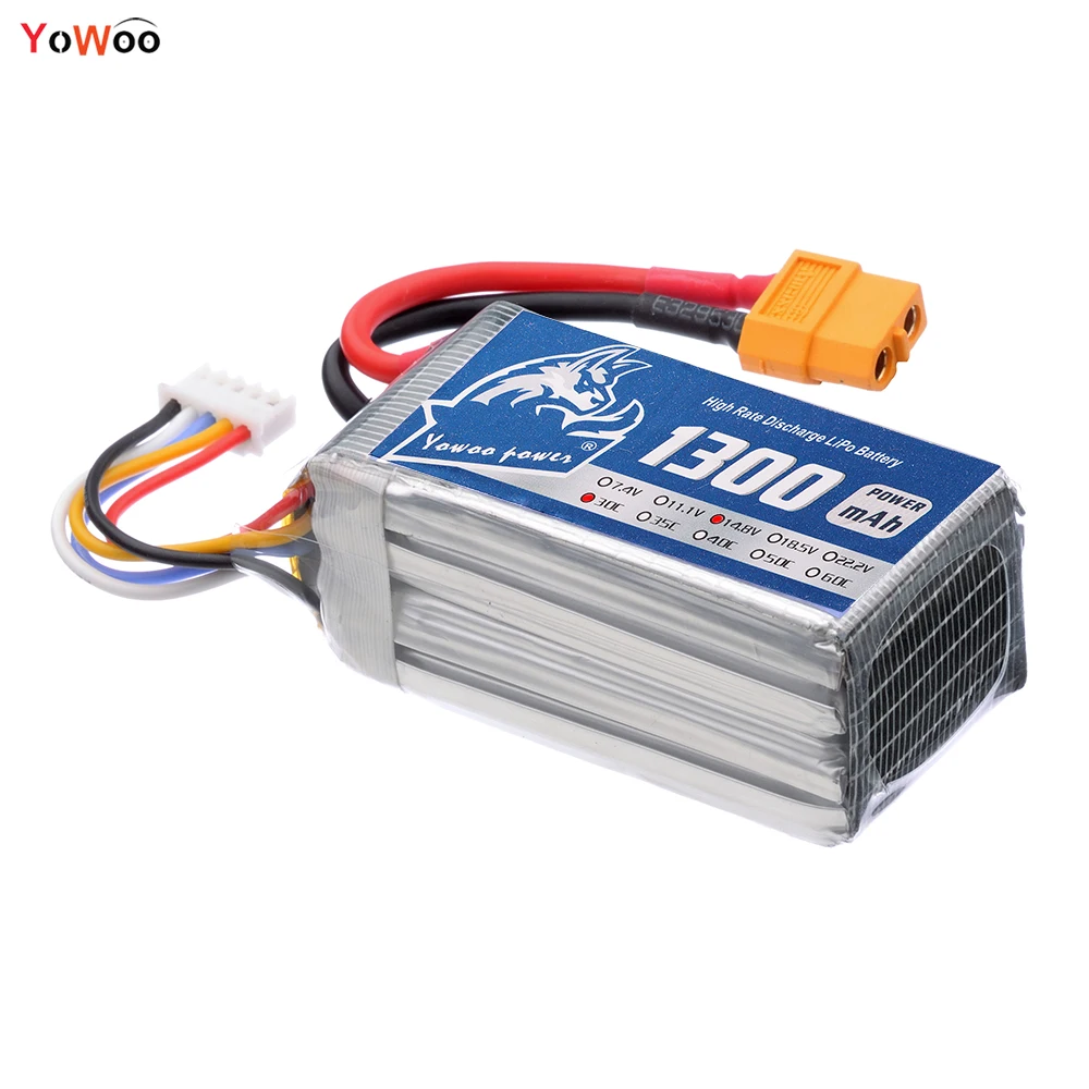 

YOWOO RC Lipo 4S Battery 1300mah 14.8v 30c Max 60c For Drone AKKU Bateria Airplane Helicopter Car Boat Quadcopter UAV FPV