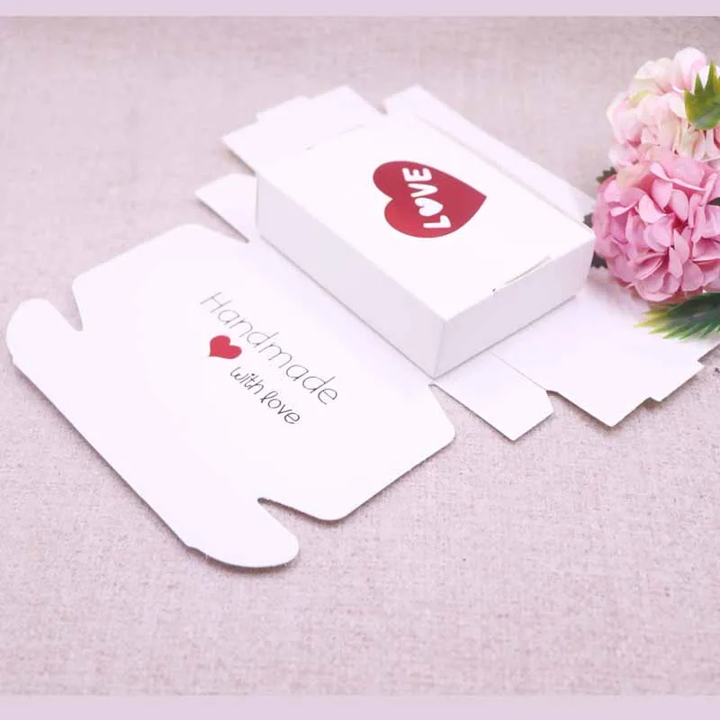 DIY несколько стилей подарок/конфеты/упаковочная коробка DIY ручной работы с любовью картонная подарочная посылка& Свадьба любимая коробка красное сердце - Цвет: 80X60X20MM