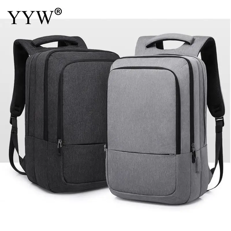 

Grey Oxford Load Reduction Waterproof Backpack For Men Luxury Anti-Theft With Usb Interface Solid Boy Student Lalrge Backpack