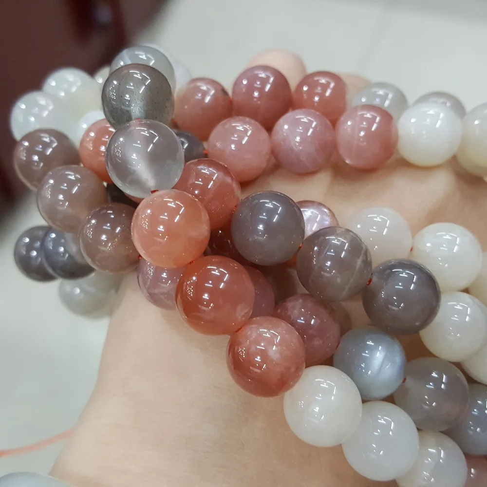 

Lii Ji Moonstone SunStone Round shape bead 10mm DIY Jewelry Making Approx 39cm