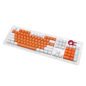 

Contrast Color PBT Mechanical Keycaps Double Shot Injection Orange White Combo 104 Key US Layout Keycap For Gaming Keyboard