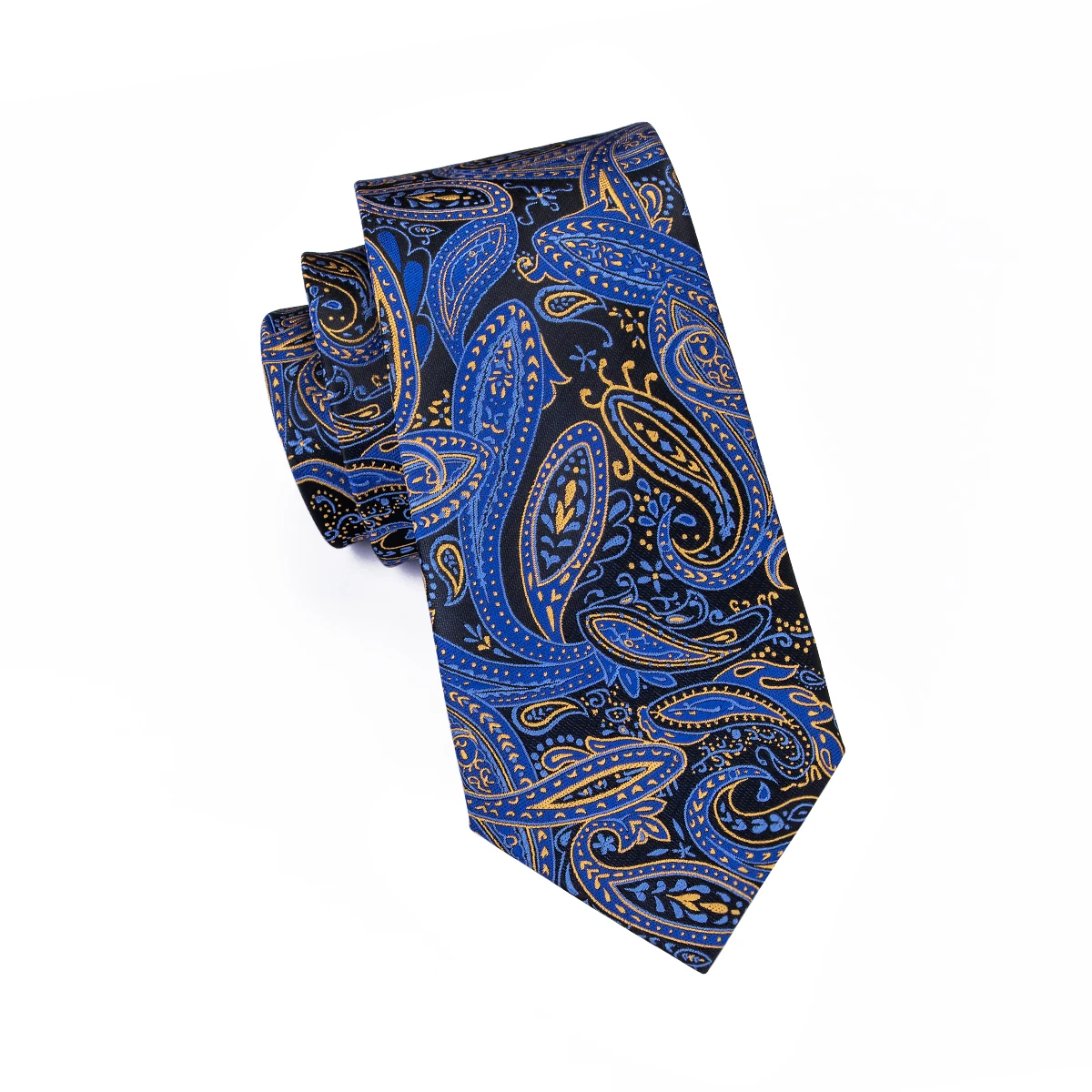 Hi-Tie брендовые Роскошные Дизайнерские синие шелковые галстуки с узором пейсли для мужчин Официальный галстук запонки набор Подарочная коробка мужские галстуки для мужчин Gravata 8,5 см FN-001