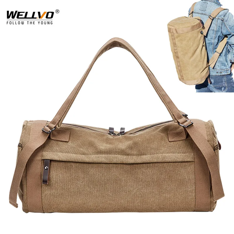 

New Large Capacity Travel Bag Men's Backpack Male Luggage Waterproof Canvas Bucket Shoulder Bags Mountaineering Backpack XA149ZC