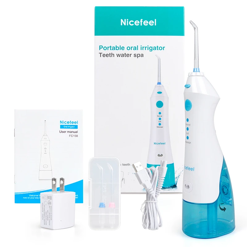 

Nicefeel Rechargeable Dental Irrigator Oral Water Dental Floss Water Oral Flosser Teeth Cleaning Portable Oral Irrigator