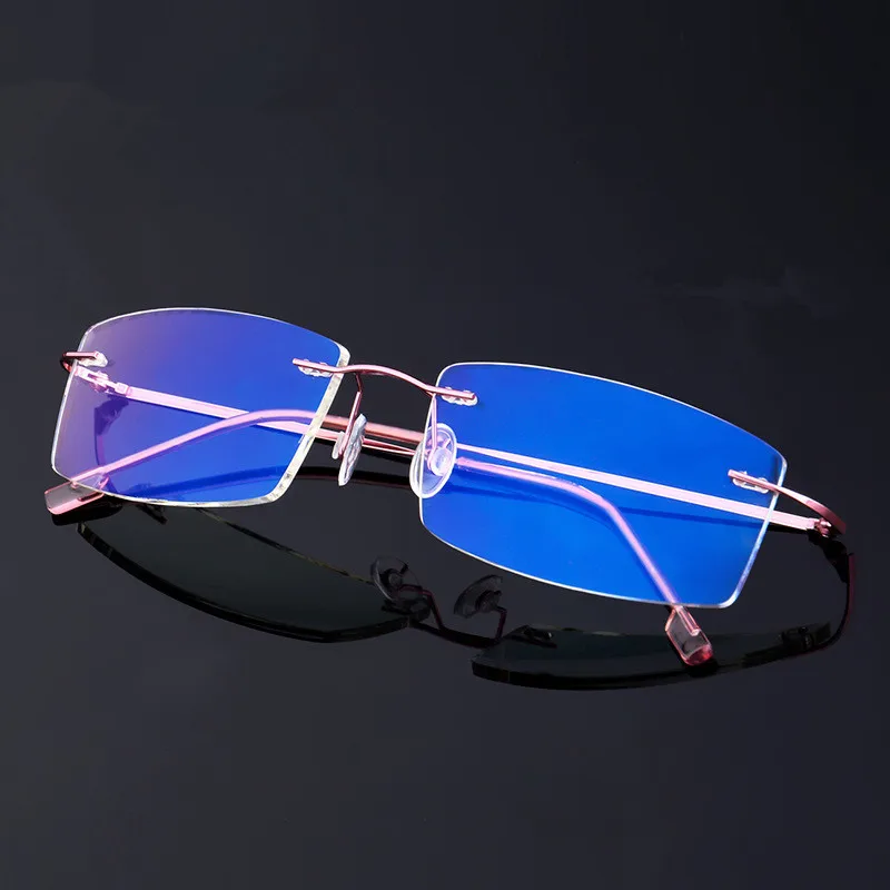 

Foldable Titanium Alloy Rimless Anti Blue light Glasses Frame Male Female Goggles Radiation-resistant Computer Gaming Eyewear