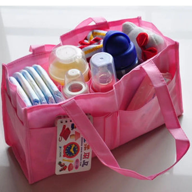 Большой Ёмкость маленьких переносная сумка для подгузников Сумка Нетканые ткани Изменение пеленки мешок для ухода за ребенком