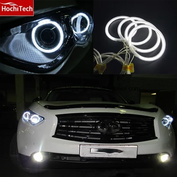 

HochiTech WHITE 6000K CCFL Headlight Halo Angel Demon Eyes Kit angel eyes light for Infiniti FX QX70 FX35 FX37 FX50 2009-2013