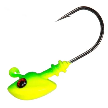 

Ufishing Anti-hanging Jig Head Fishhook 7g 10g 14g 18g 21g 28g Lead Fishing Hooks for Soft Bait 2019 3 D Barbed Hook