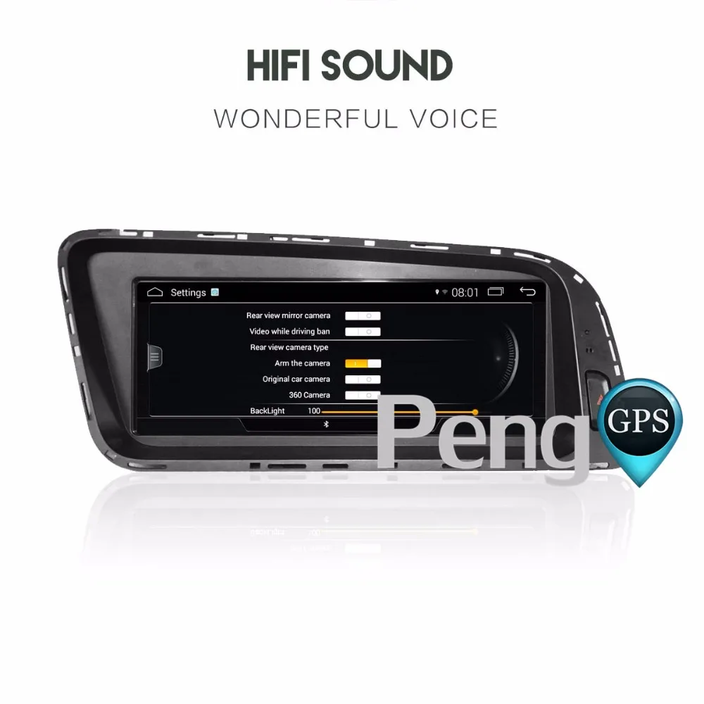 Cheap Quad Core DVD Player 2 Din Stereo Android System Car Radio for AUDI Q5 2009-2015 (with Original AUX) LVDS square 10PIN Headunit 3