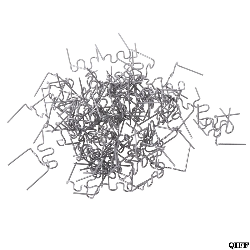 Прямая поставка& 100 шт./компл. нарезанные 0,8 мм волна плоские скобы для горячего степлера для Пластик степлер ремонт сварщик APR28