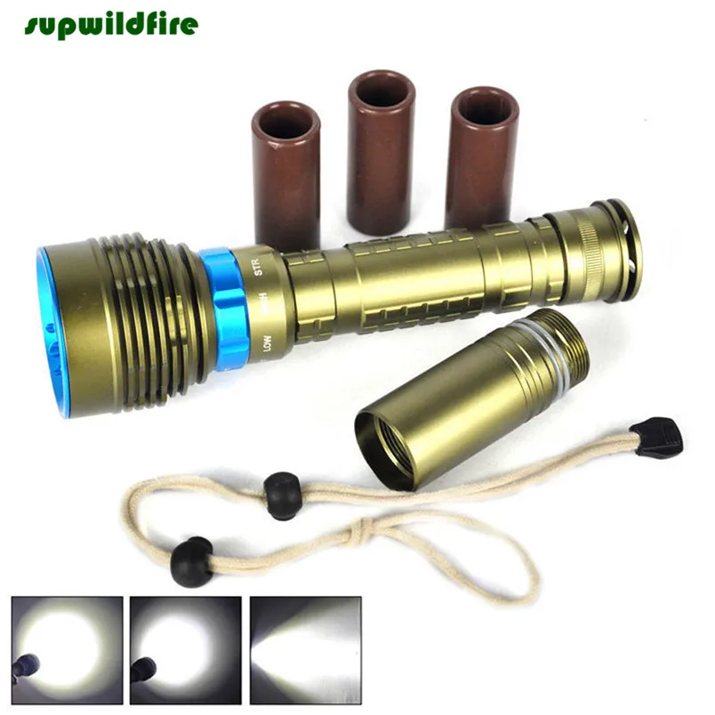 

Underwater 200m 20000LM 7x XM-L2 LED Scuba Diving Flashlight 3X18650/26650 Torch Flashlight Free Shipping #NO19