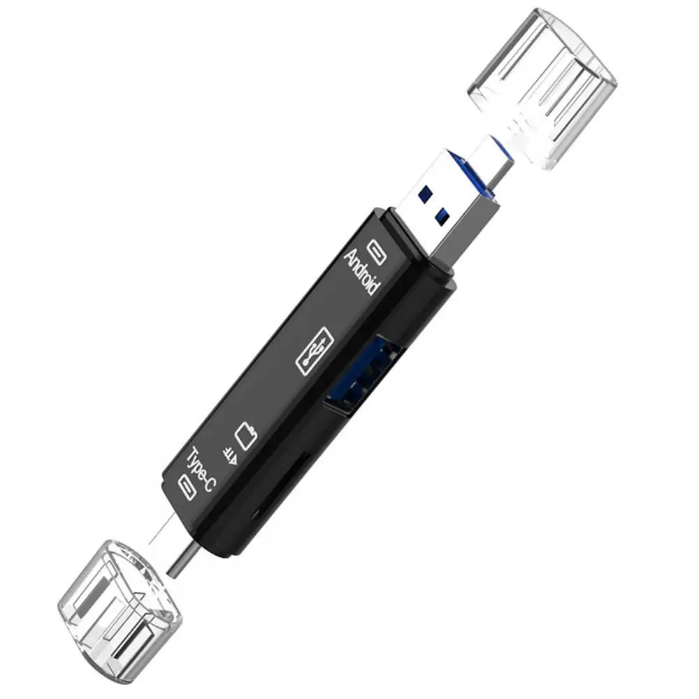 Кард-ридер 5 в 1 USB 3,0 type C/USB/Micro USB SD TF кард-ридер высокоскоростной кард-ридер OTG адаптер