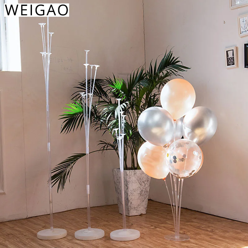 

WEIGAO 7/11 Tubes Clear Balloon Stand Arch Column Stand Chain Balloon Holder for Wedding Birthday Decor Event Party Supplies