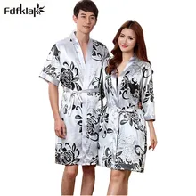 Бренд шелковый халат Новинка Весна-осень парные наручные часы из банный халат с принтом Домашняя одежда мягкие банные халаты для женщин роковой A0856