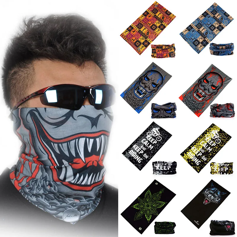 

LNRRABC 30 Patterns Women Men Magic Head Face Mask Neck Gaiter Snood Headwear Motorcycle Cycling Tube Scarf Unisex